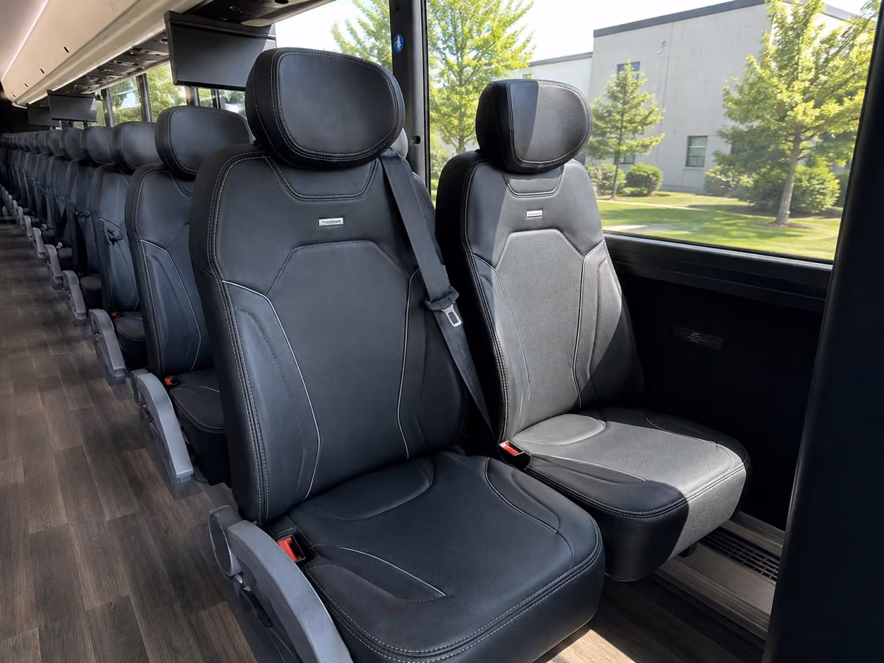 fort lauderdale charter bus interior